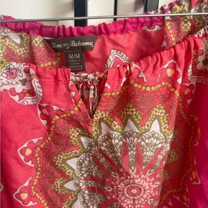 Tommy Bahama Pink and Green Blouse